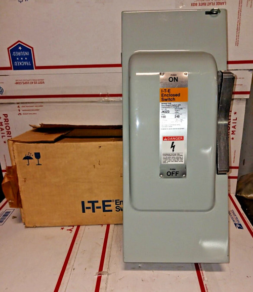NEW SIEMENS ITE 100 AMP 2 POLE FUSIBLE SAFETY SWITCH 240 VAC 250 VDC 30HP JN-323