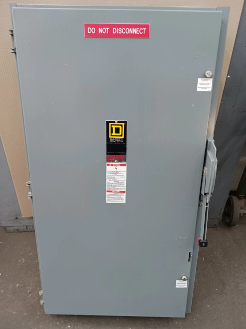 SQUARE D 600 AMP 2 POLE FUSIBLE SAFETY DISCONNECT SWITCH 600 VAC VDC H266 NEMA 1