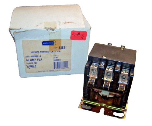 NEW JOSLYN CLARK 40 AMP 3 POLE DP CONTACTOR 240 VAC COIL A77-309028A-2