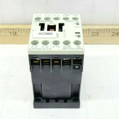 Siemens Contactor 16 Amp 600 VAC 5 HP 110V Coil 3RT1015-1AF02