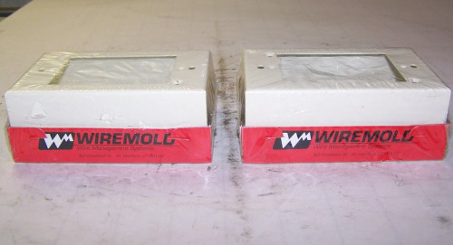 2) NEW WIREMOLD SWITCH & RECEPTACLE BOX 1-3/4" DEEP V5748 LOT OF 2