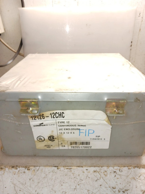 NEW COOPER 12126-12CHC TYPE 12 JIC ENCLOSURE 12 X 12 X 6