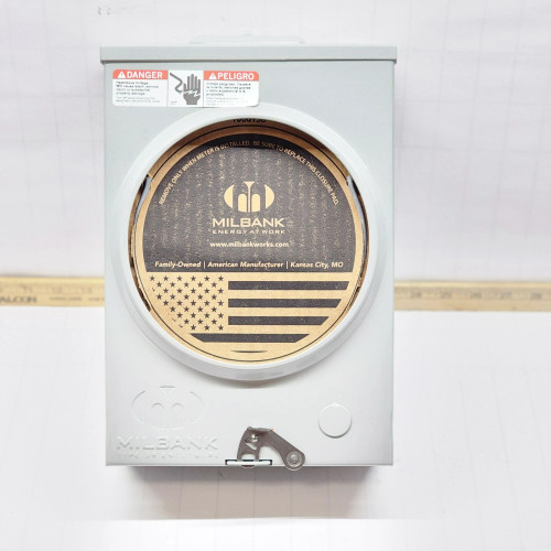 NEW MILBANK 100/125 AMP RINGLESS METER SOCKET 1 PHASE 600 VAC 4T 3R U5934-XL-BLG