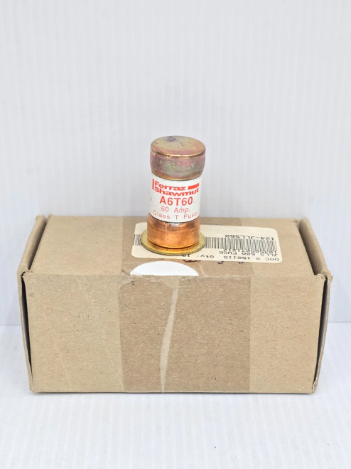 Lot of 10 New Gould Shawmut Mersen 60 Amp Fuses 600 VAC Class T A6T60