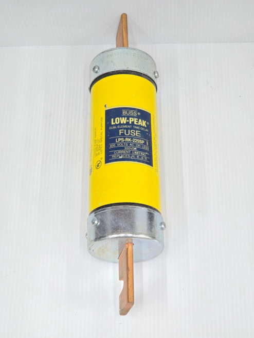 Cooper Bussmann 225 Amp Low-Peak Dual-Element Time-Delay Fuse 600V LPS-RK-225SP