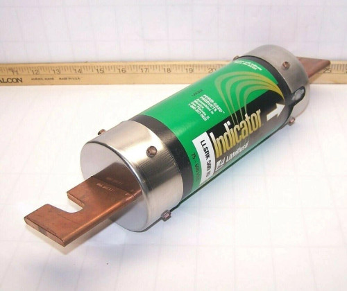 LITTLEFUSE POWR-GARD INDICATOR TIME DELAY FUSE LLSRK500ID 75-600 VAC 500 AMP