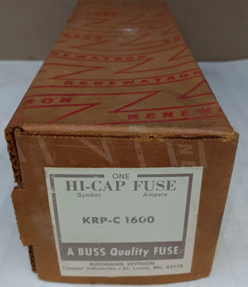 NEW BUSSMAN 1600 AMP HI-CAP FUSE CLASS L 600 VAC KRP-C-1600