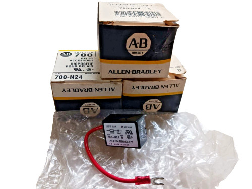 3) NEW ALLEN BRADLEY 700-N24 SURGE SUPPRESSOR RELAY ACCESORY LOT OF 3