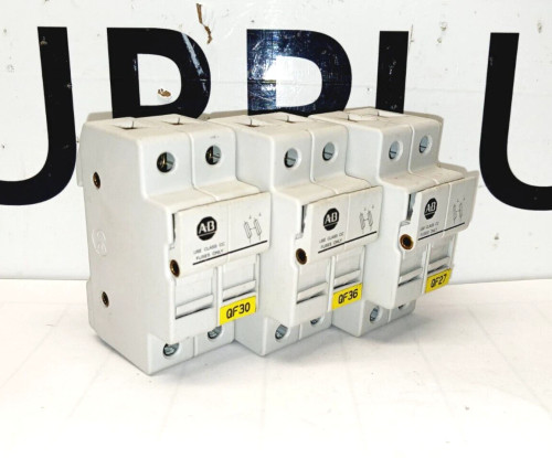 LOT OF 3 ALLEN BRADLEY 1492-FB2C30 30 AMP FUSE HOLDER 2 POLE 600 VAC