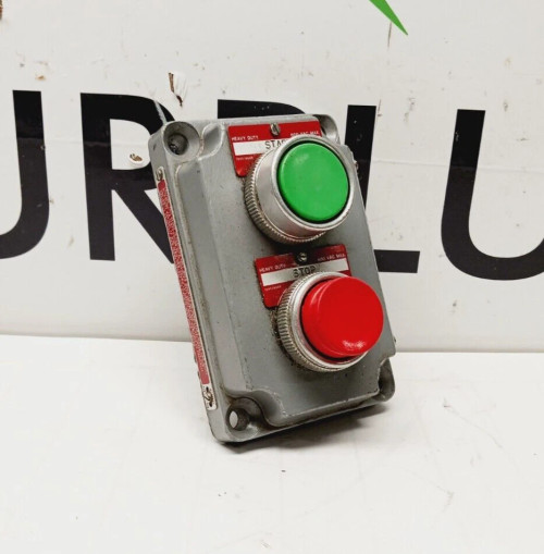 KILLARK XCS-0B4-U ALUMINUM DOUBLE PUSH BUTTON COVER GREEN/RED