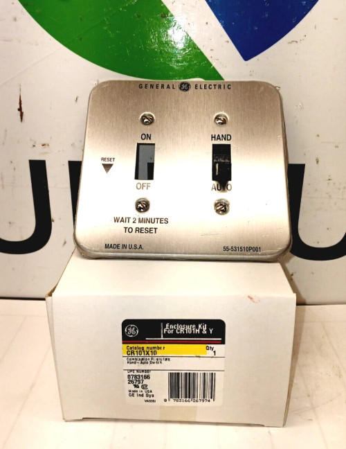 NEW GENERAL ELECTRIC CR101X10 COMBINATION FLUSHPLATE HAND-AUTO SWITCH