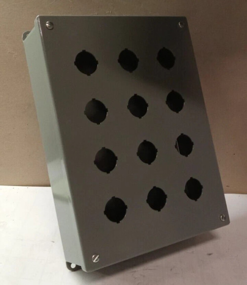 NEW KEYSTONE 12 HOLE PUSHBUTTON ENCLOSURE PB12 3X4 23710 PB12