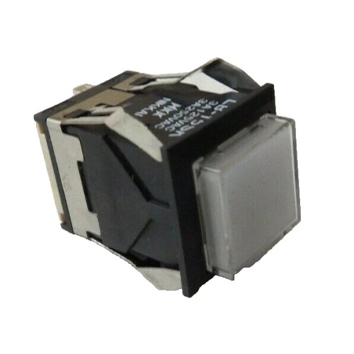 NEW NKK SWITCHES CLEAR/WHITE ILLUMINATED 3 AMP 125/250 VAC PUSHBUTTON LB-15SK