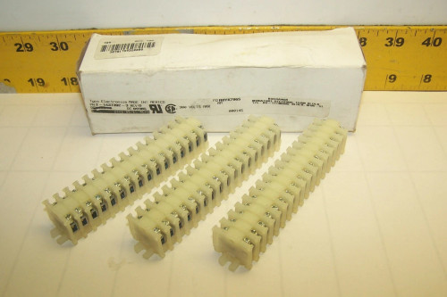 50) NEW TYCO 300 VAC MINI SECTIONAL TERMINAL BLOCK 2-1437392-3 LOT OF 50