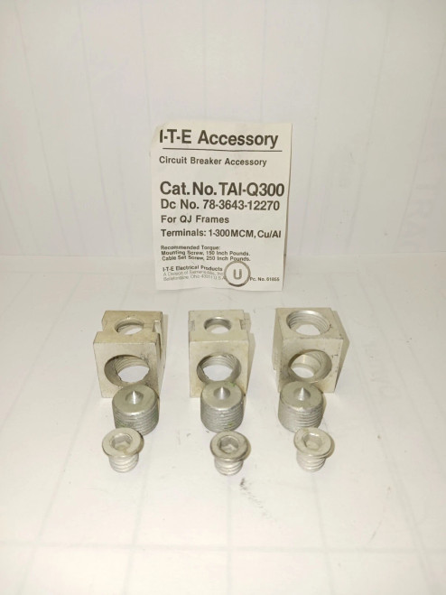 LOT OF 6 SIEMENS I-T-E ACCESSORY TERMINAL LUG TAI-Q300