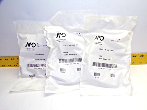 3) New Automation Direct 5 Pin Female Cable Connector CD12L-0B-020-A0 (Lot Of 3)