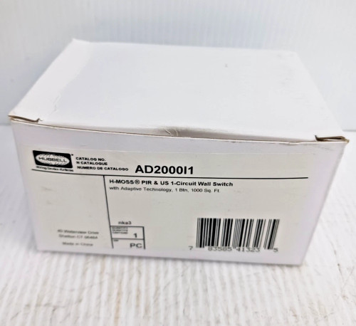 New Hubbell AD2000I1 H-Moss PIR & 1 Circuit Wall Switch