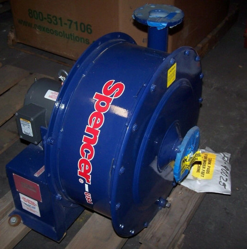 NEW SPENCER 2-1/2" CENTRIFUGAL BLOWER MODEL G-1001-MAD-MAD 1 HP 3450 RPM