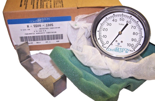 New Johnson Controls 3.5" Receiver Indicator Gauge 0-100% R.H. H-5500-1005