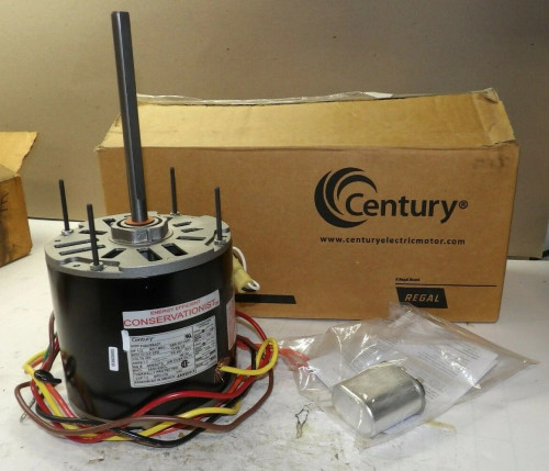 NEW CENTURY 1/3 HP 2-SPEED CONDENSOR FAN MOTOR 460 VAC 1075 RPM 48Y FRAME 4MB93