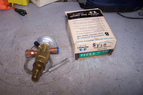 NEW SPORLAN PVE8G THERMOSTATIC EXPANSION VALVE 5/8"ODF x 7/8"ODF 5' TUBING