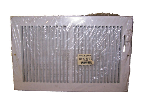 2) NEW HART & COOLEY 10" X 6" WHITE STEEL 2-WAY REGISTER DAMPER 661FL106W