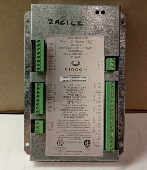 CIRCON PROGRAMMABLE UNITARY HVAC CONTROLLER 24 V AC/DC 30 VDC 2 AMP UHC-203P