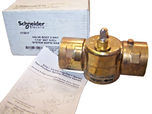 New Schneider Erie 1-1/4" Two Position Spring Return Valve 400 PSI MAX VT2517