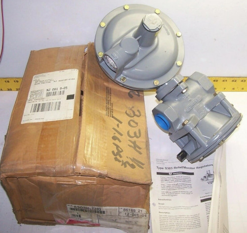 NEW FISHER CONTROLS 1-1/4" NPT PRESSURE REGULATOR VALVE S303H-FHG