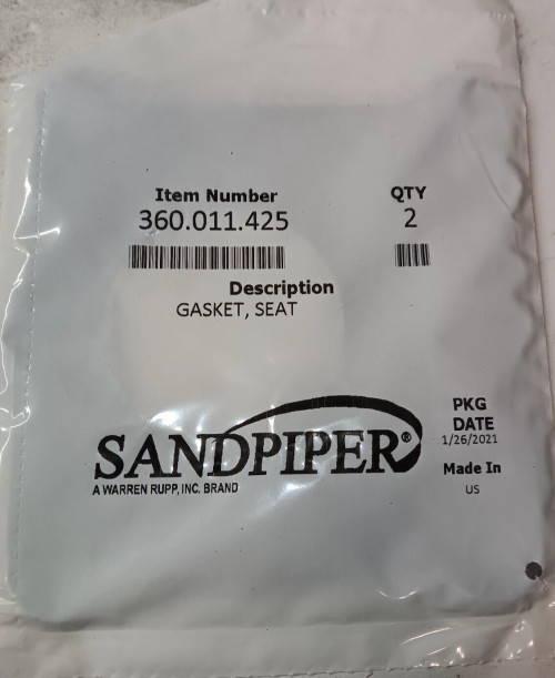 PACK OF 2) NEW SANDPIPER 360.011.425 GASKET SEAT SEAL FOR MODELS HDF2 S2 & DMF