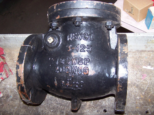 NEW NEWCO 3" CAST IRON SWING CHECK VALVE 3-125 125 WSP 200 WOG
