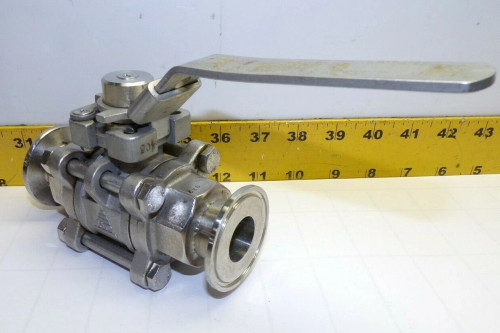 MD 3/4" STAINLESS STEEL SANITARY BALL VALVE 2-WAY 1000 WOG 5CE2449