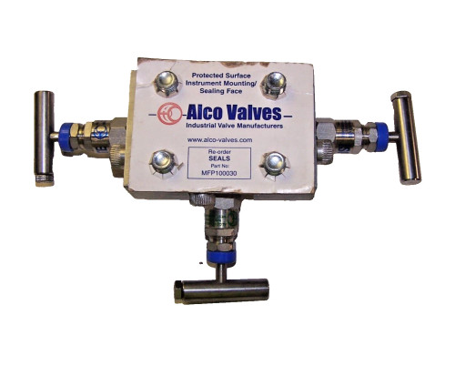 NEW ALCO VALVES 3-VALVE 316 STAINLESS STEEL MANIFOLD 1/2" NPT 6000 PSI 3VBD4NS