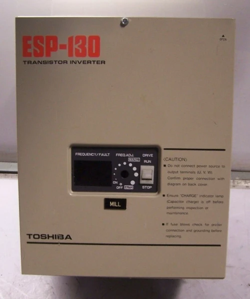 TOSHIBA ESP-130 VT130G1-4015BO 1 HP TRANSISTOR INVERTER 460 VAC 1.5 KVA 2.5 AMP