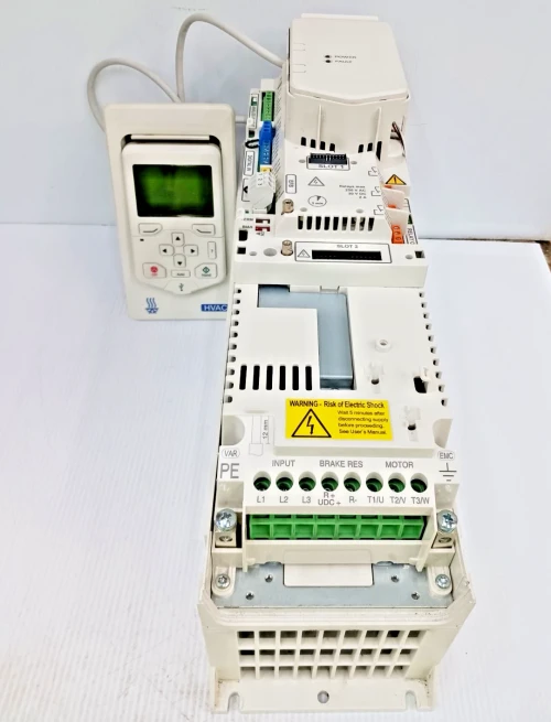 ABB ACH580-01-023A-4 Ac HVAC VFD Drive 3 Phase 480 Vac 23 Amp w/ Remote Keypad