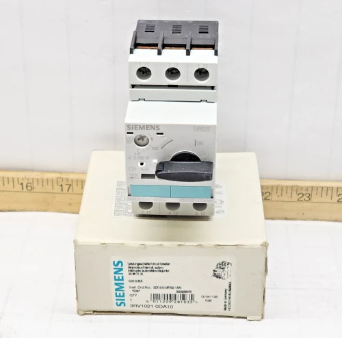 New Siemens Manual Motor Starter Protector .22-.32A 600 VAC 3RV1021-0DA10