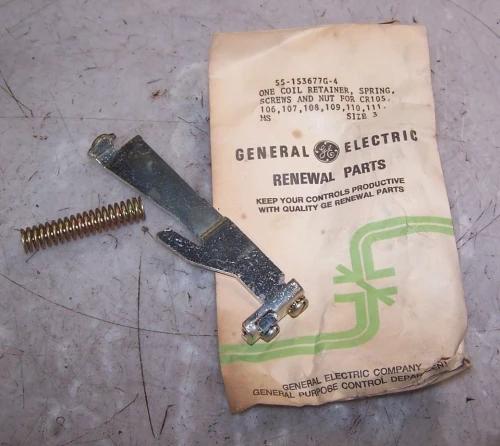 NEW GE COIL RETAINER W/ SPRING FOR SIZE 3 MOTOR STARTER 55-153677G4