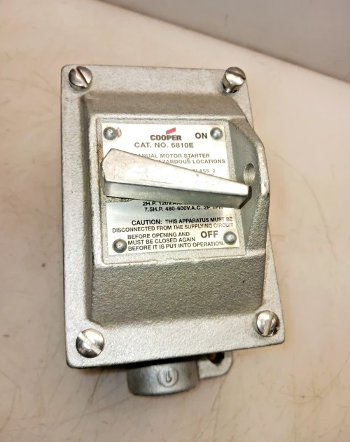 NEW COOPER 6810E HAZARDOUS LOCATION MANUAL MOTOR STARTER