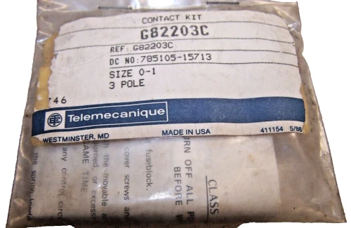 NEW GOULD TELEMECANIQUE SIZE 0 - 1 CONTACT KIT 3 POLE G82203C