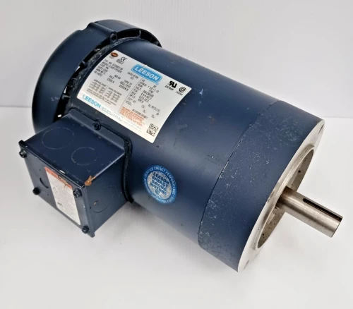 New Leeson 1-1/2 HP Ac Electric Motor 145TC 208-230/460 Vac 1740 Rpm TEFC 120037