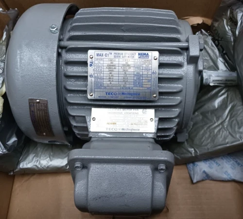 NEW TECO 1.5 HP AC ELECTRIC MOTOR EP1/52 143T 230/460 VAC 3465 RPM TEFC HAZ LOC