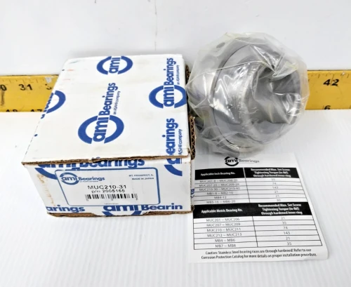 New ami Stainless Steel Set Screw Locking Bearing Insert 1-15/16" Bore MUC210-31