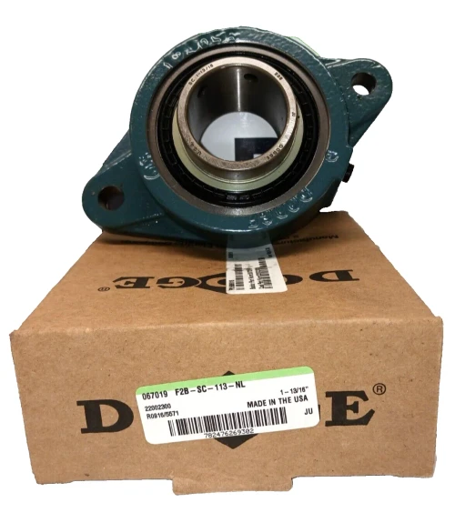 NEW DODGE F2B-SC-113-NL FLANGE MOUNT BEARING 1-13/16" BORE