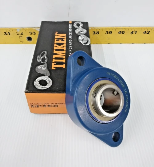 New Timken 2 Bolt Flanged Mount Bearing 1" Bore SUCBFL205-16-IP69K/F