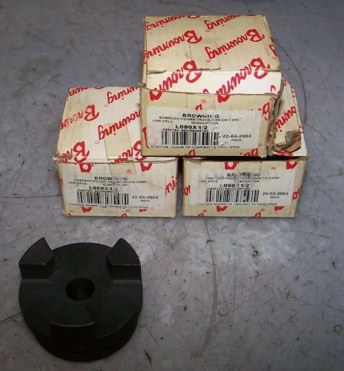 3) NEW BROWNING JAW TYPE L COUPLING 1/2" FINISHED BORE L090X1/2 LOT OF 3