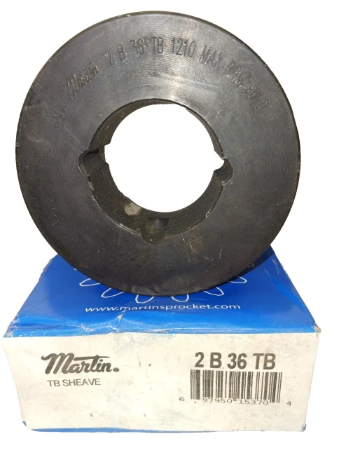 NEW MARTIN BUSHING BORE V-BELT PULLY A B BELT SECTION GROOVE 2B36TB1210