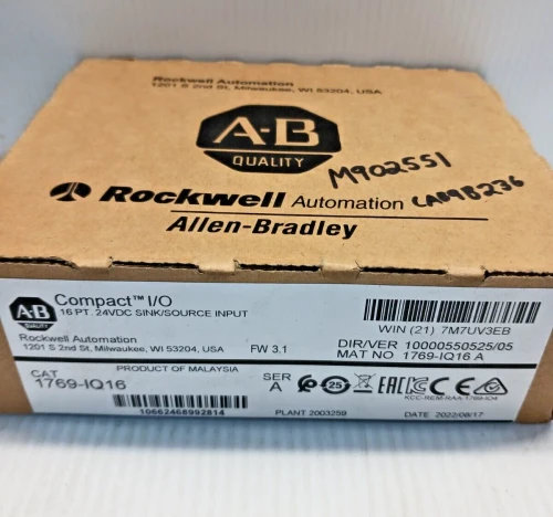 New Factory Sealed Allen-Bradley Sink/Source Input Module 1769-IQ16 Series A