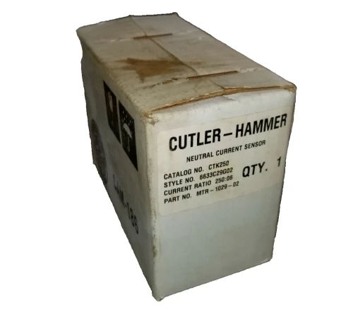 NEW CUTLER HAMMER CTK250 NETURAL CURRENT SENSOR 250:06 RATIO MTR-1029-02