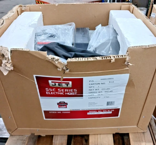 New Jet 2 Ton Electric Chain Hoist 1SS-1C-20 2000lbs 20 Ft Lift 19 Fpm 230 v 1PH