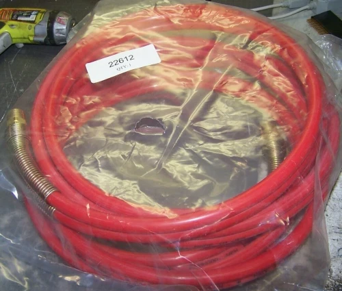 NEW NYCOIL HOIST TWIN COILED AIR LINE 15 FT 3/8 NPT MALE SWIVEL BOTH ENDS 22612